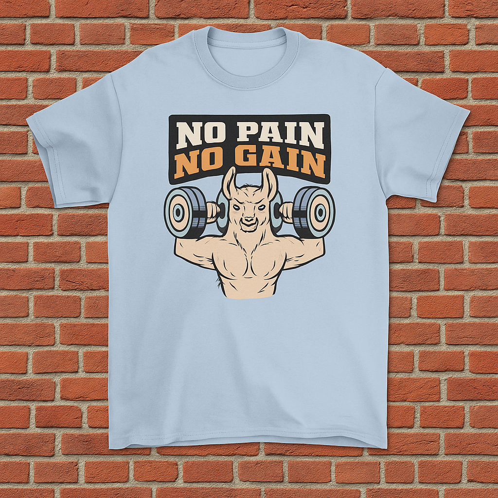 Gym lifts llama t-shirt