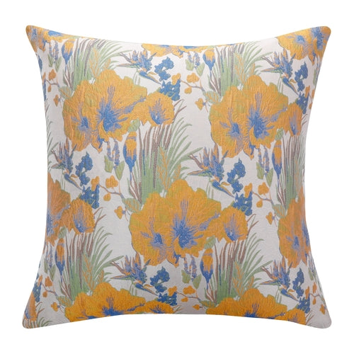 Designer Fabric Flower Pattern Cushion Covers 45cm x 45cm 18x18 Inches
