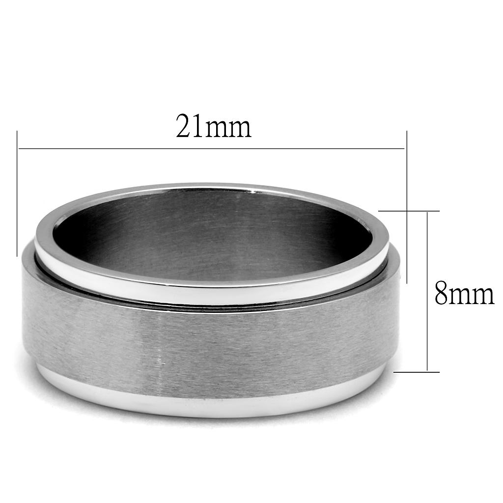 Men Stainless Steel No Stone Rings