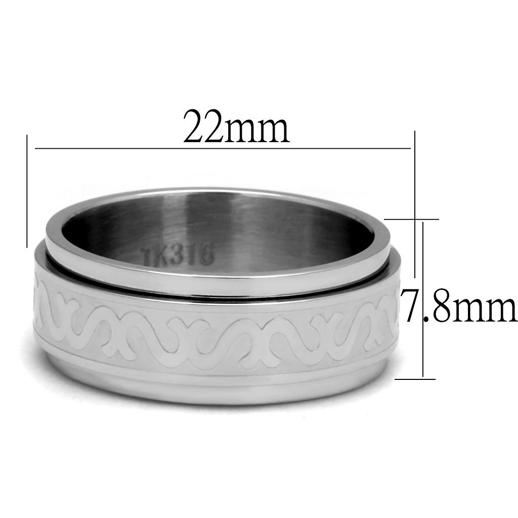 Men Stainless Steel No Stone Rings
