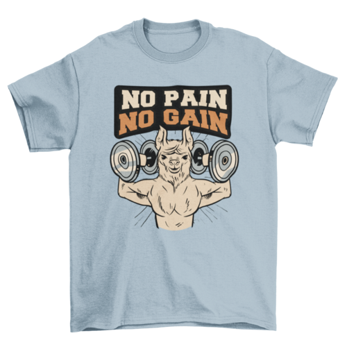 Gym lifts llama t-shirt