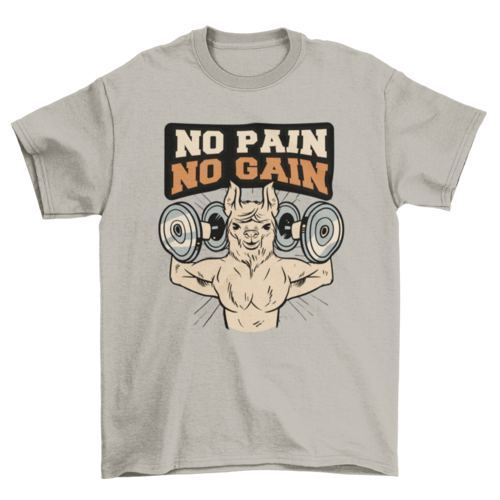 Gym lifts llama t-shirt