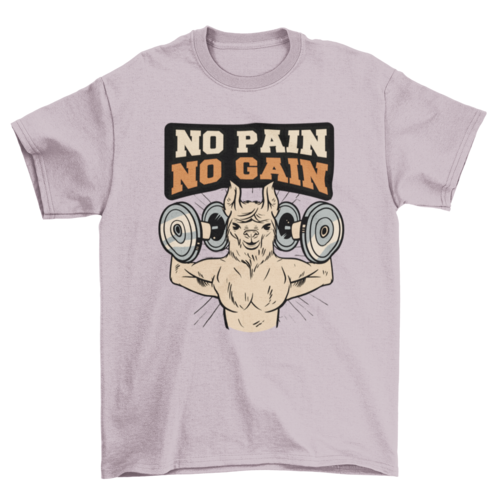 Gym lifts llama t-shirt