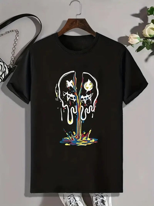 Trendy Printed Men Short-Sleeved T-Shirt