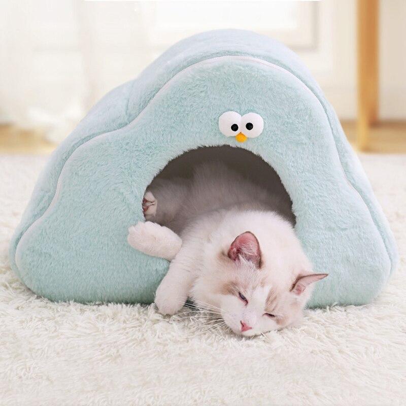 Pet Dog Cat House Warm Comfort Pet Deep Sleeping Nest Cave for Cats
