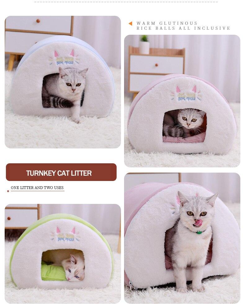 Pet Dog Cat House Warm Comfort Pet Deep Sleeping Nest Cave for Cats