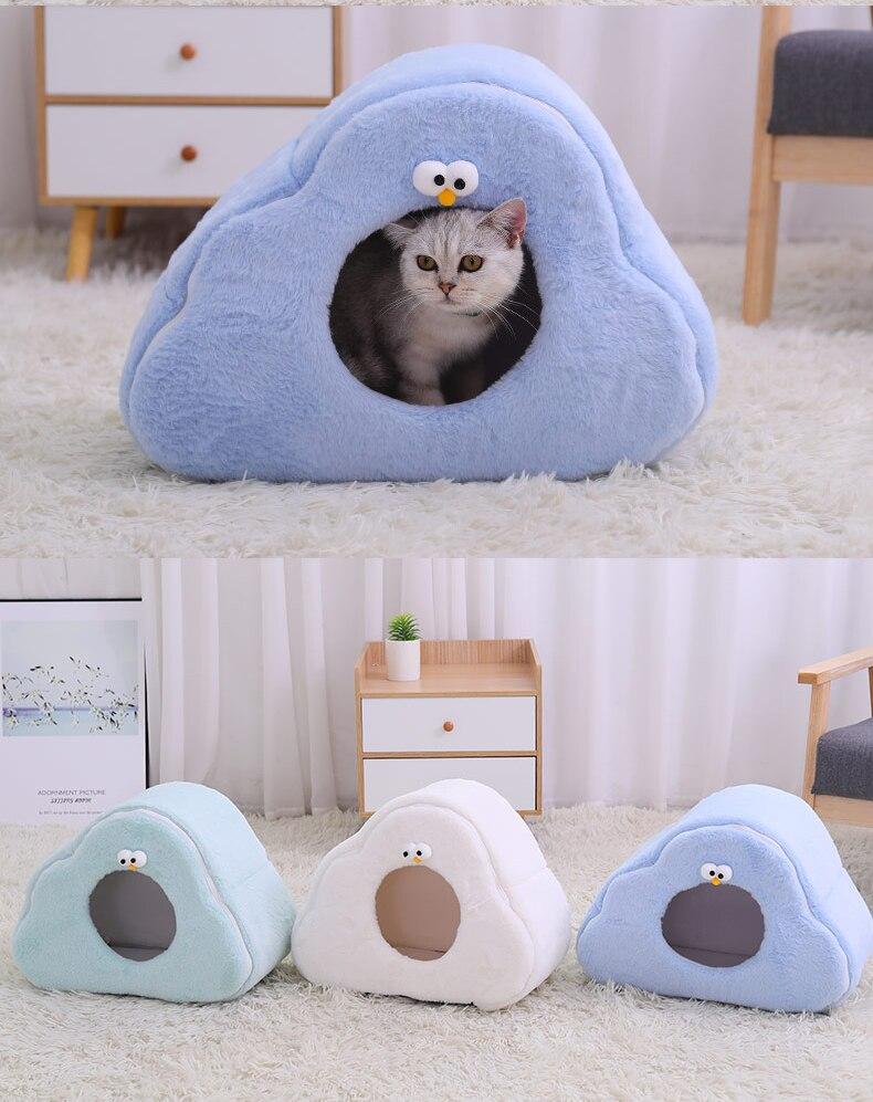 Pet Dog Cat House Warm Comfort Pet Deep Sleeping Nest Cave for Cats