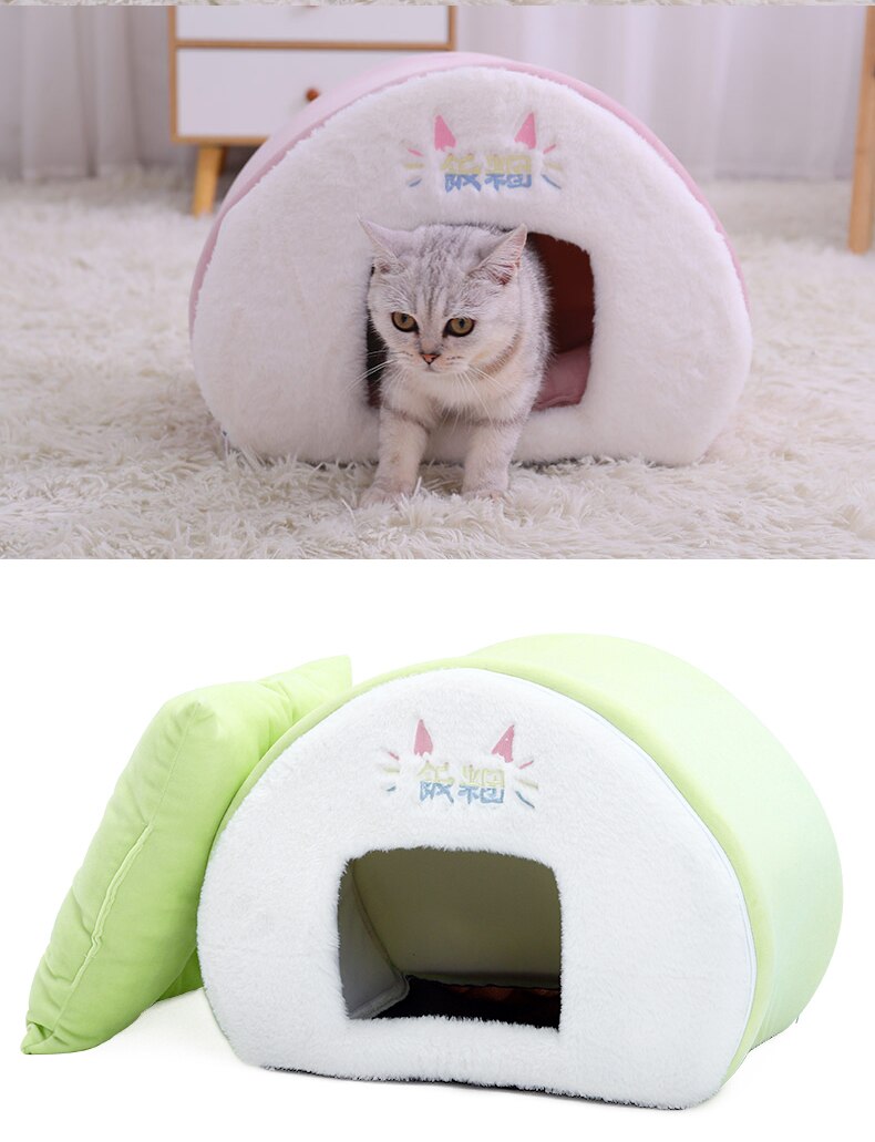 Pet Dog Cat House Warm Comfort Pet Deep Sleeping Nest Cave for Cats