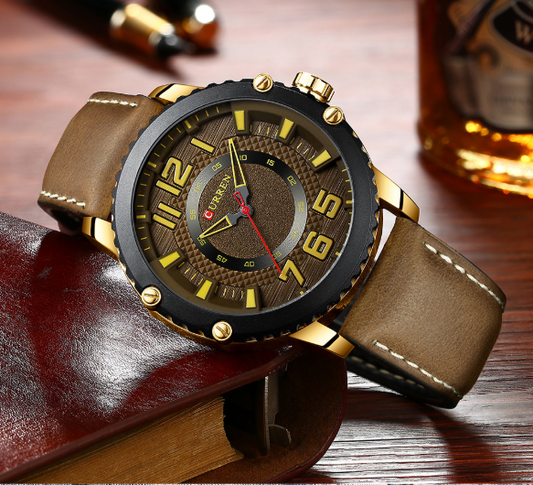 SENSUOUS Leather Watch For Men
