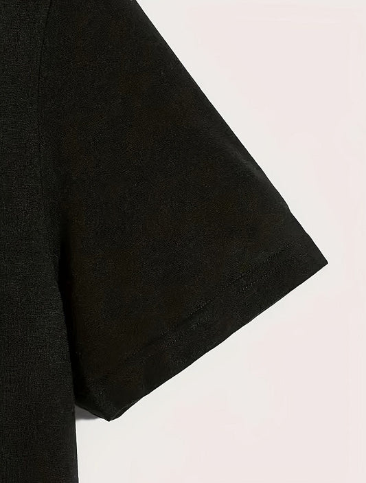 Men T-Shirt With Letter Cat Prints