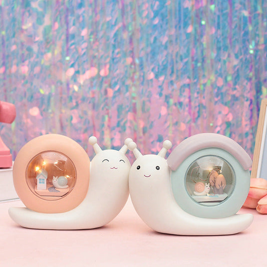 Multi-functional  Snails Piggy Bank Night Lamp