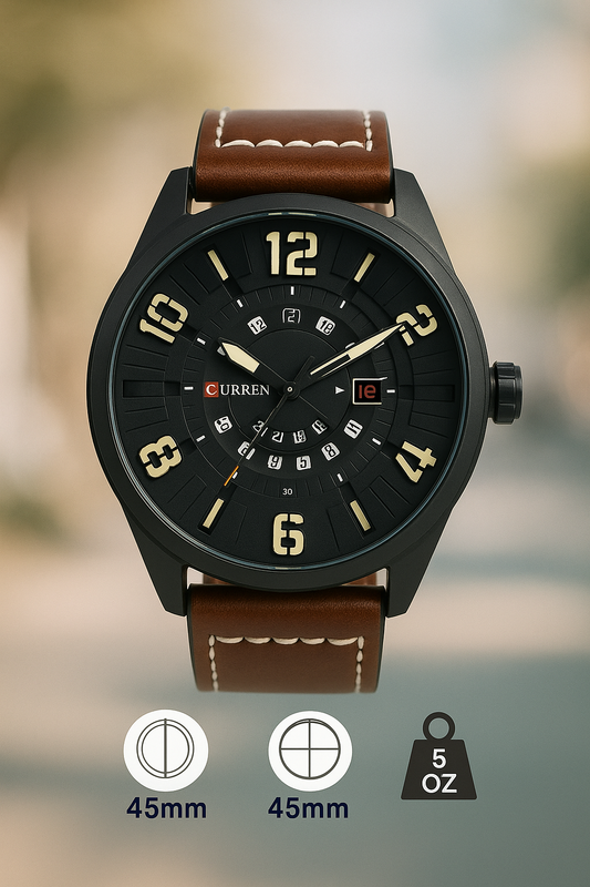 CUO Leather Band Watch for Men