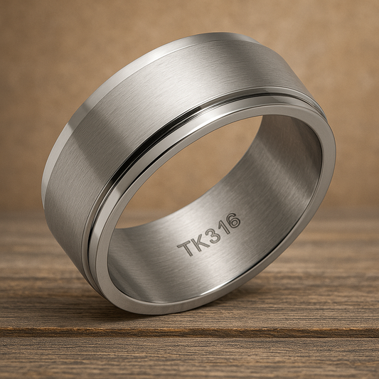 Men Stainless Steel No Stone Rings