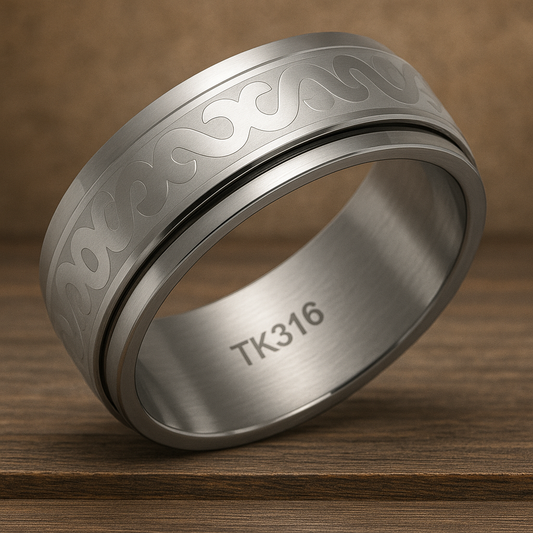 Men Stainless Steel No Stone Rings
