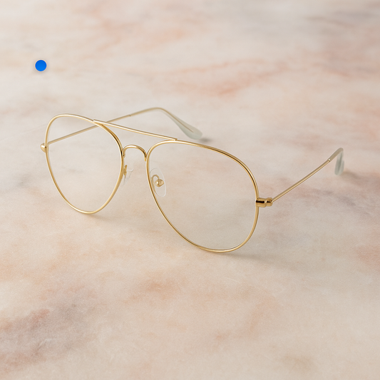 MQ Maverick Clear Lens Glasses in Gold / Clear