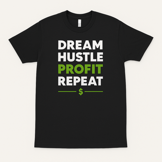 DREAM HUSTLE PROFIT Printed T-shirt
