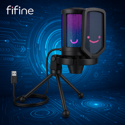 USB Condenser Gaming Microphone, for PC PS4 PS5 MAC with Pop Filter