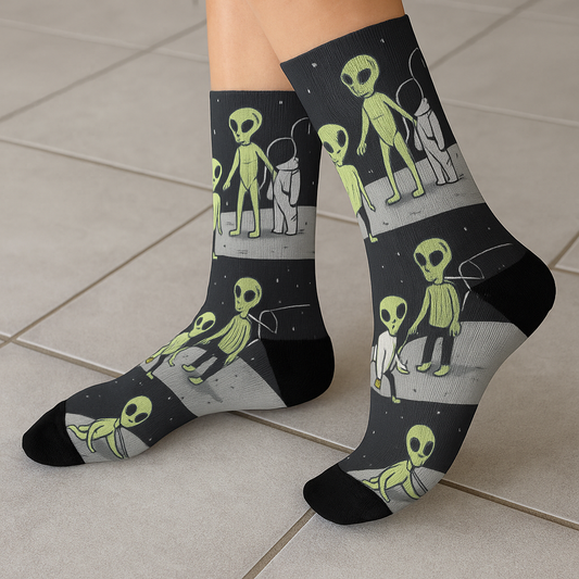 Funny Alien Selfie Socks