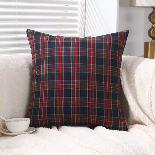 Polyester Cotton Tartan Check Cushion Cover Home Sofa 45x45 CM