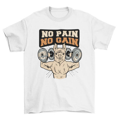 Gym lifts llama t-shirt