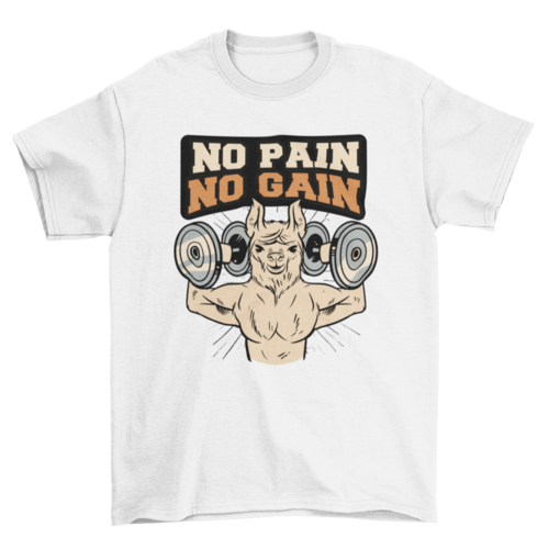 Gym lifts llama t-shirt