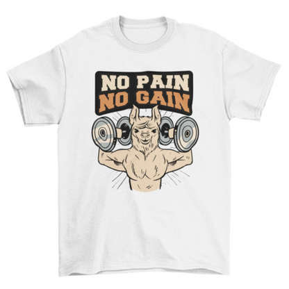 Gym lifts llama t-shirt