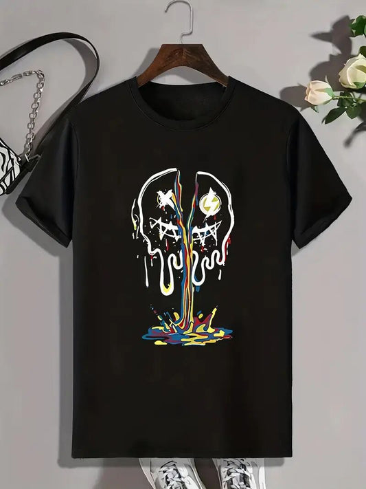 Trendy Printed Men Short-Sleeved T-Shirt