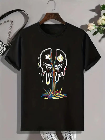Trendy Printed Men Short-Sleeved T-Shirt
