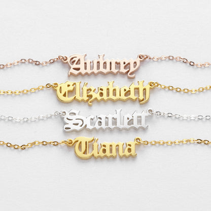 Nameplate Necklace, Cursive Name Necklace, SCRIPT Name Necklace