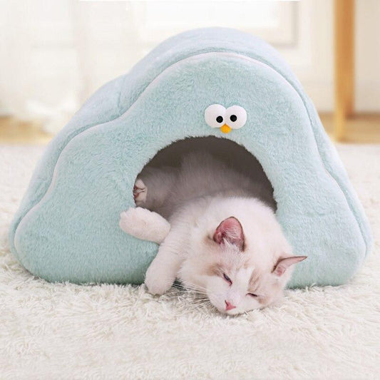 Pet Dog Cat House Warm Comfort Pet Deep Sleeping Nest Cave for Cats
