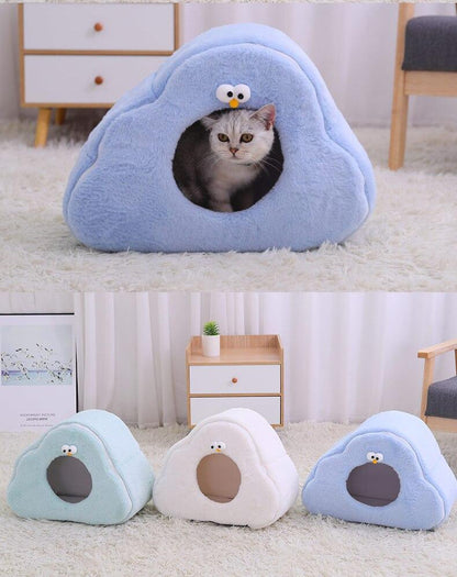 Pet Dog Cat House Warm Comfort Pet Deep Sleeping Nest Cave for Cats