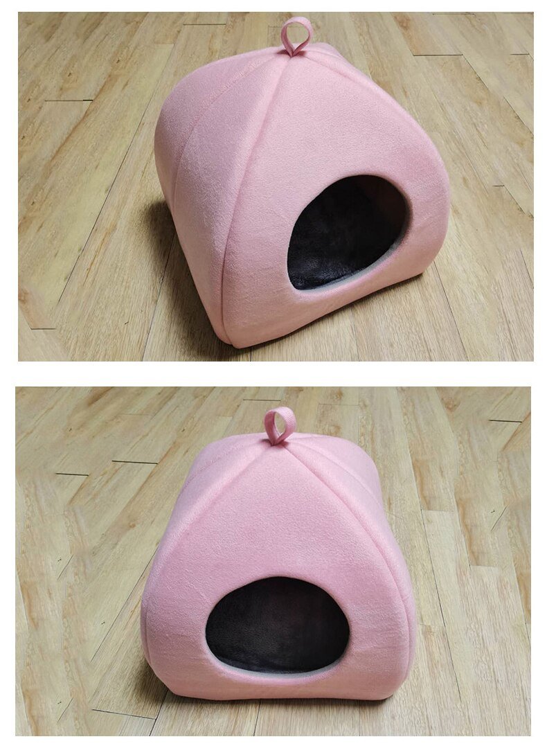 Cat House Nest Warm Mat For Small Dogs Cats Soft Tent Cave Winter Cat