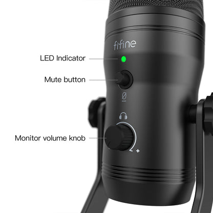 USB Recording Microphone Computer Podcast Mic for PC/PS4/Mac,Four