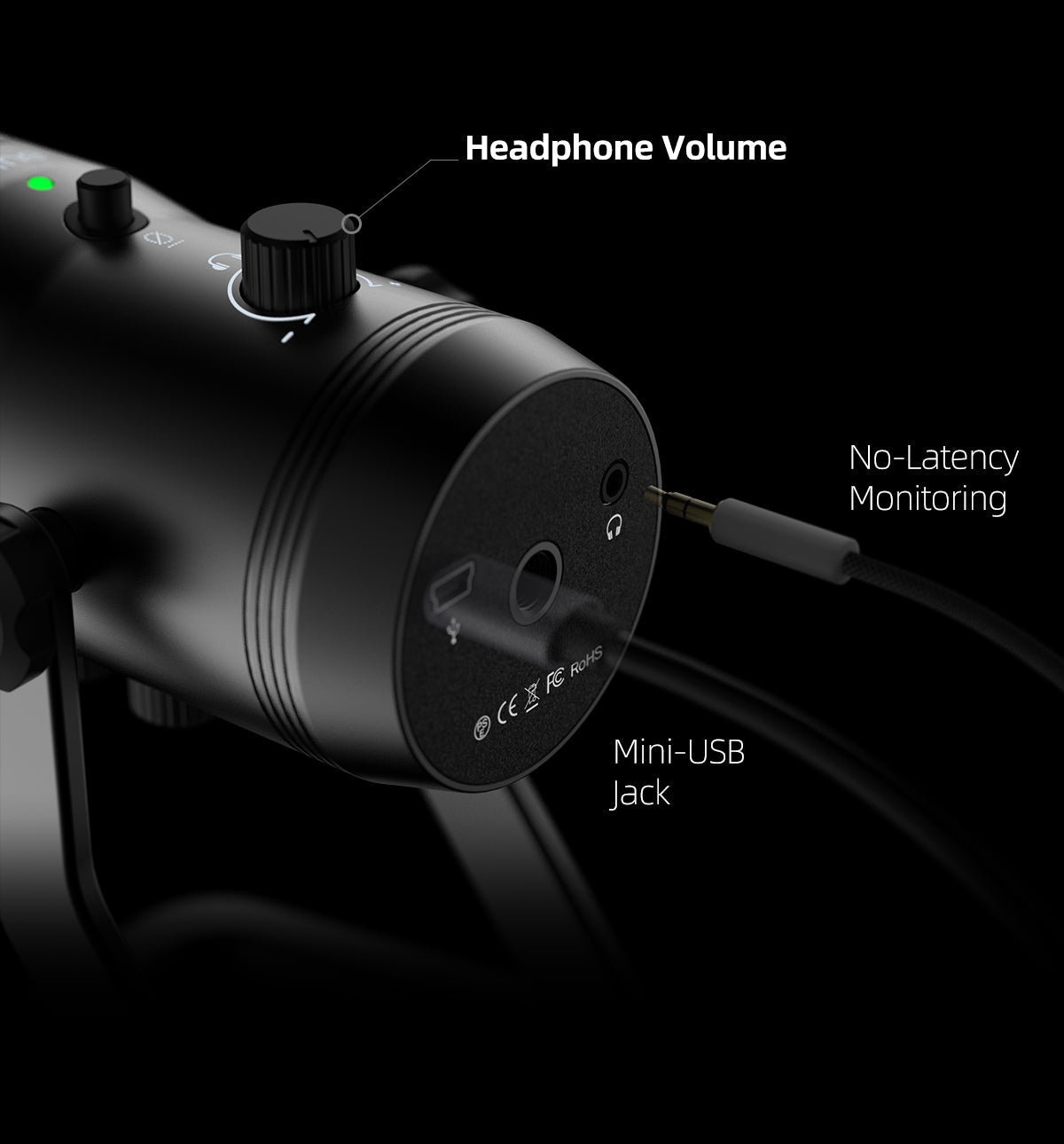 USB Recording Microphone Computer Podcast Mic for PC/PS4/Mac,Four