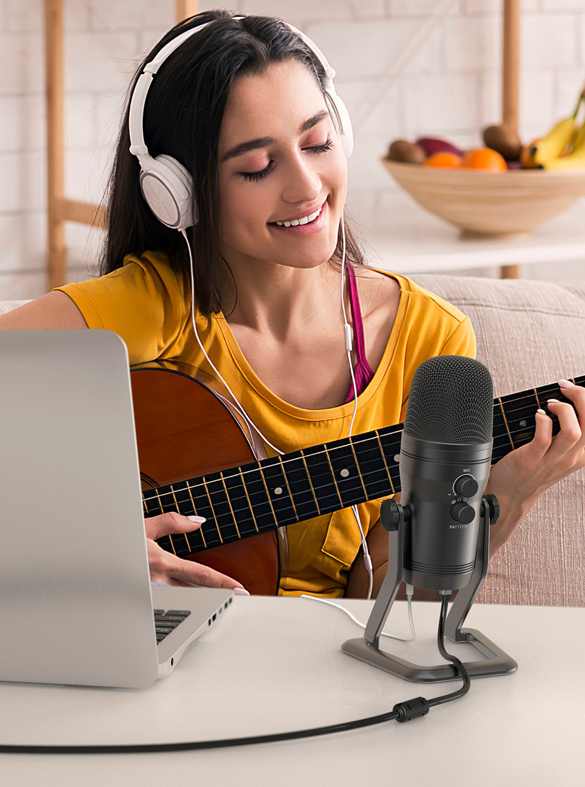 USB Recording Microphone Computer Podcast Mic for PC/PS4/Mac,Four