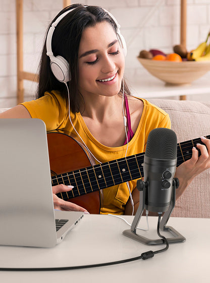USB Recording Microphone Computer Podcast Mic for PC/PS4/Mac,Four